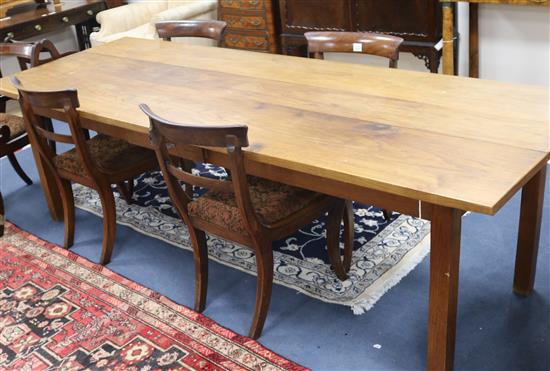 A French walnut farmhouse table W.250cm